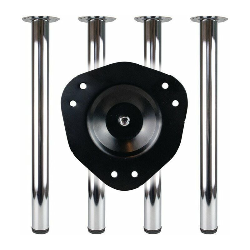 foto del prodotto bmb set gambe tavolo, bianco 60mm h.710mm, attacco piastra