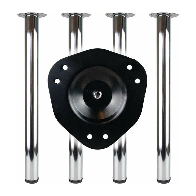 foto del prodotto bmb set gambe tavolo nero 60mm h.710mm attacco piastra