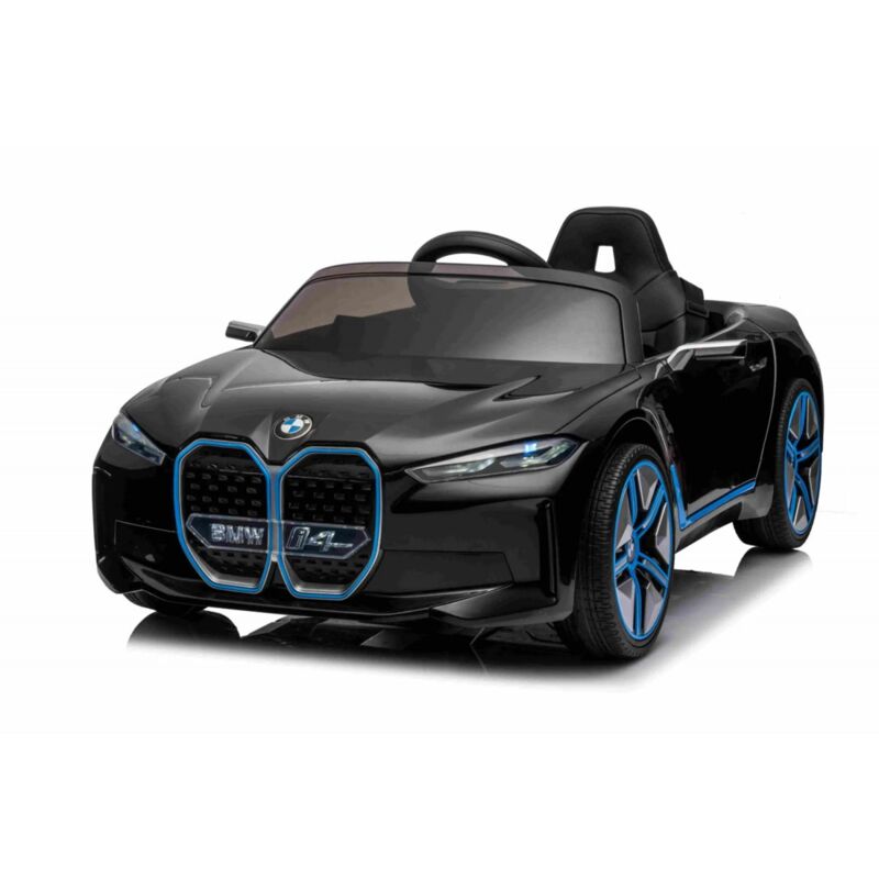 foto del prodotto bmw macchina i4 per bambini a batteria auto nero metallizzata elettrica
