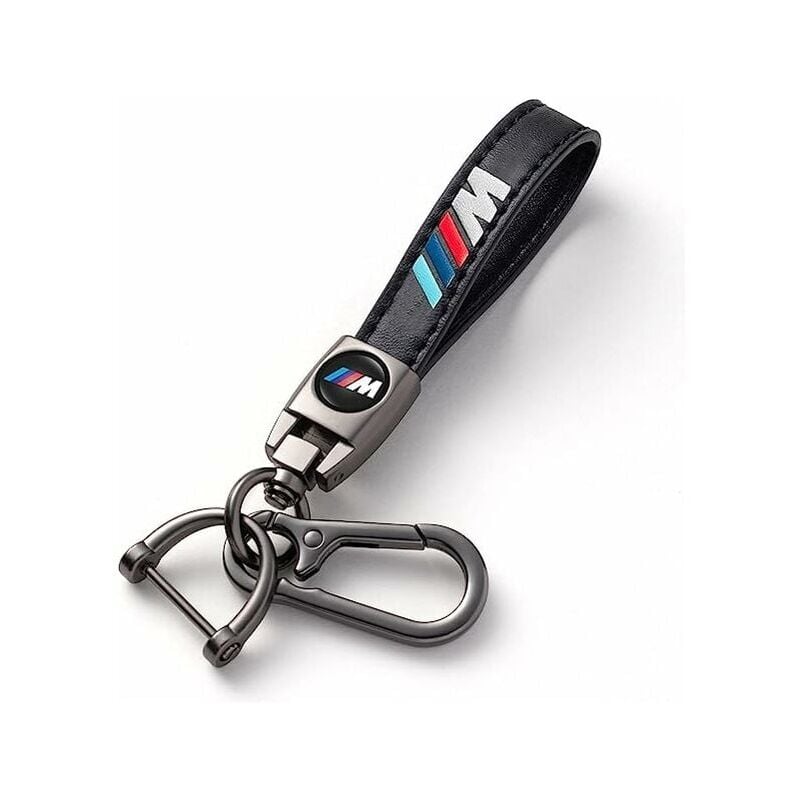 foto del prodotto bmw portachiavi per auto in pelle, portachiavi per auto, regali per la famiglia, accessori per auto, portachiavi serie m nero 2 pz