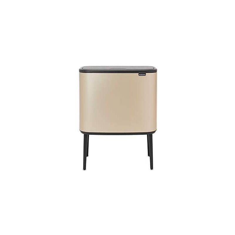 foto del prodotto bo touch cestino per la raccolta differenziata, acciaio, colore oro metallizzato, 3 x 11 litri brabantia