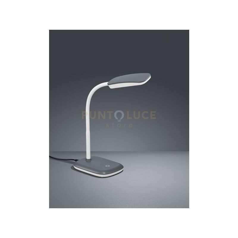 foto del prodotto boa lampada da studio led flessibile touch dimmer colore titanio h. 36cm 3,5w 1x 350lm, 3000k