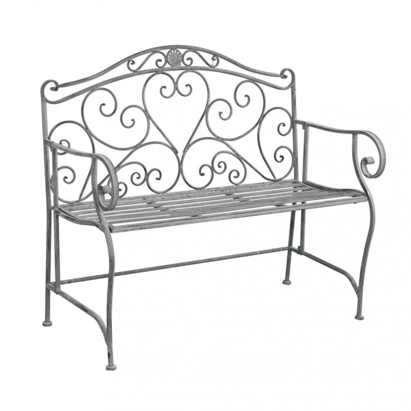 foto del prodotto bob gardens - panca bianco ossidato in acciaio cm 103x54x95 - nardi