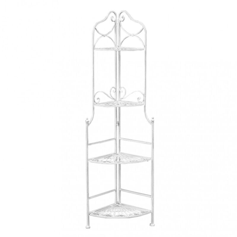 foto del prodotto bob gardens scaffale 4 piani stile provenzale verniciato in acciaio cm 49x35x154 reggy