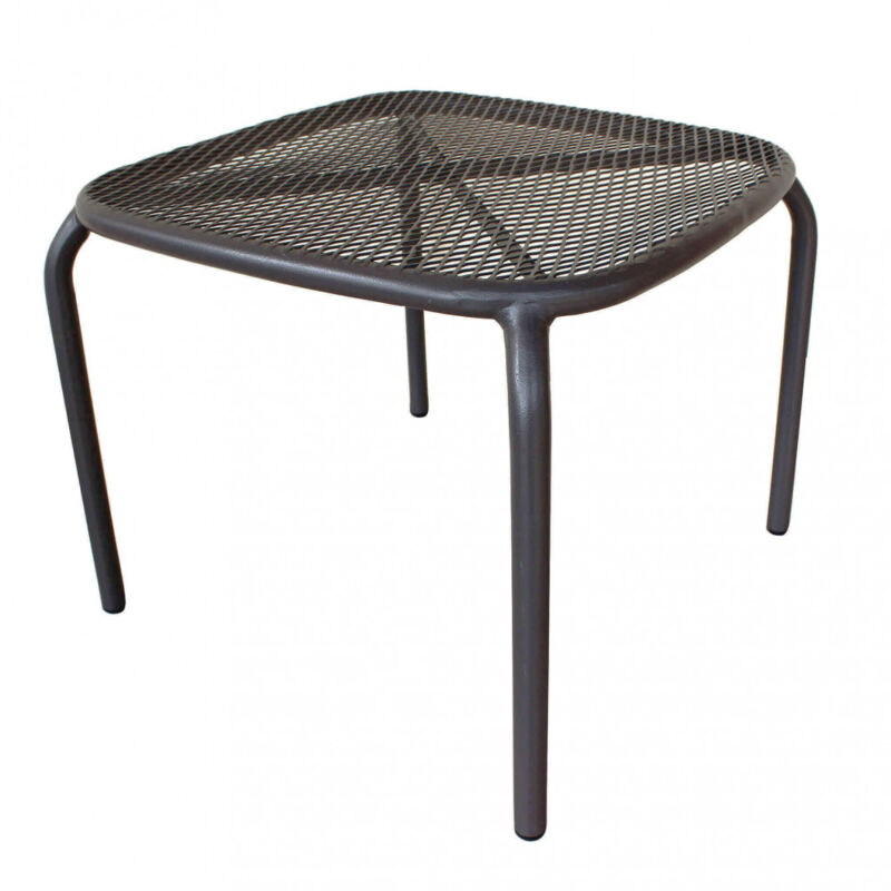 foto del prodotto bob gardens tavolo da giardino in acciaio cm 40x40x43,5 dell colore grigio scuro