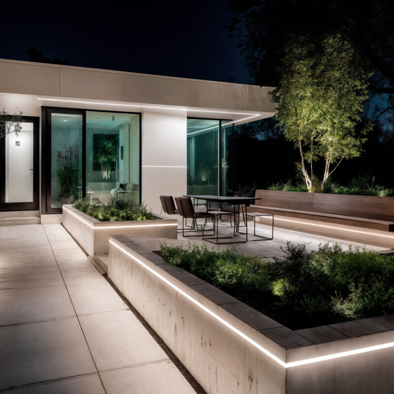 foto del prodotto bobina 50m striscia led neon regolabile 220v bianco naturale semicircolare 180 7.5w m ip67 taglio 100cm 4000k bianco naturale