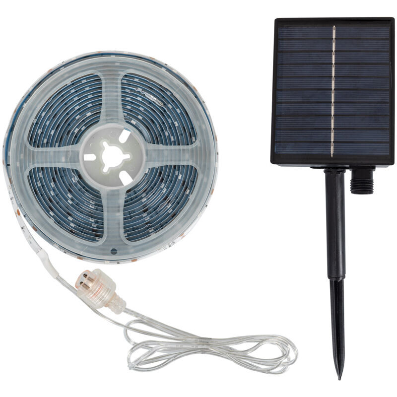 foto del prodotto bobina 5m striscia led per esterno solare 3.7v dc 30led m ip65 larga 8mm taglio 3cm 4000k bianco naturale