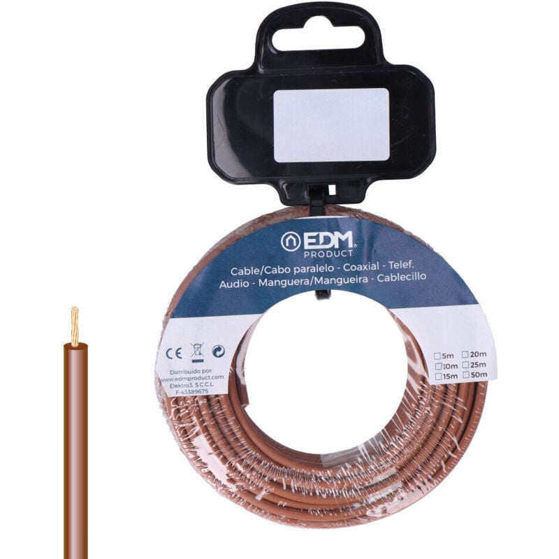 foto del prodotto bobina di cavo h07z1 k 2,5 mm2 marrone 10 m
