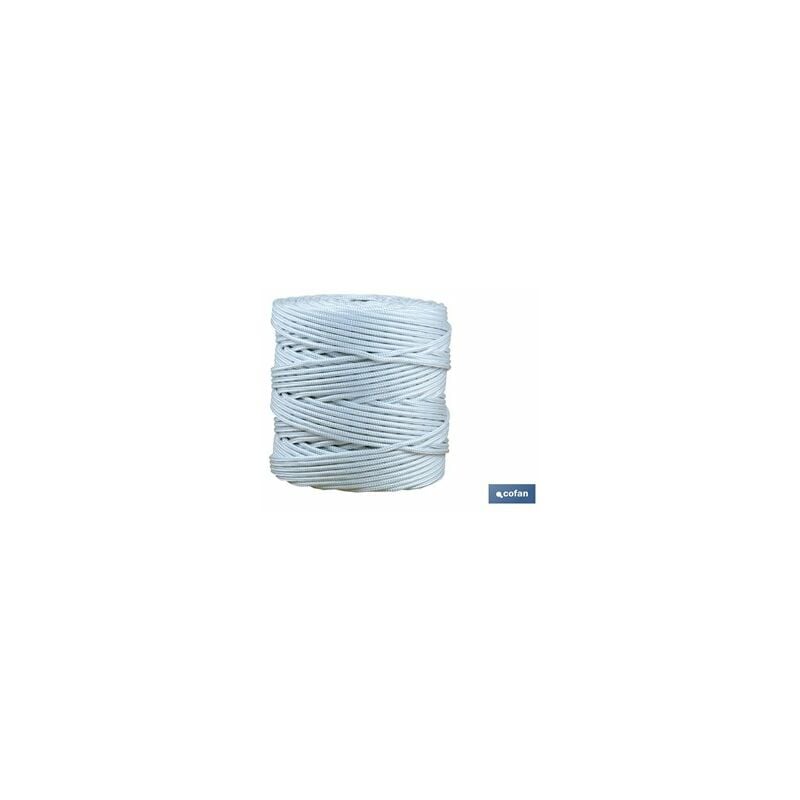 foto del prodotto bobina di cordone intrecciato in polietilene 5 mm 200 metri bianco