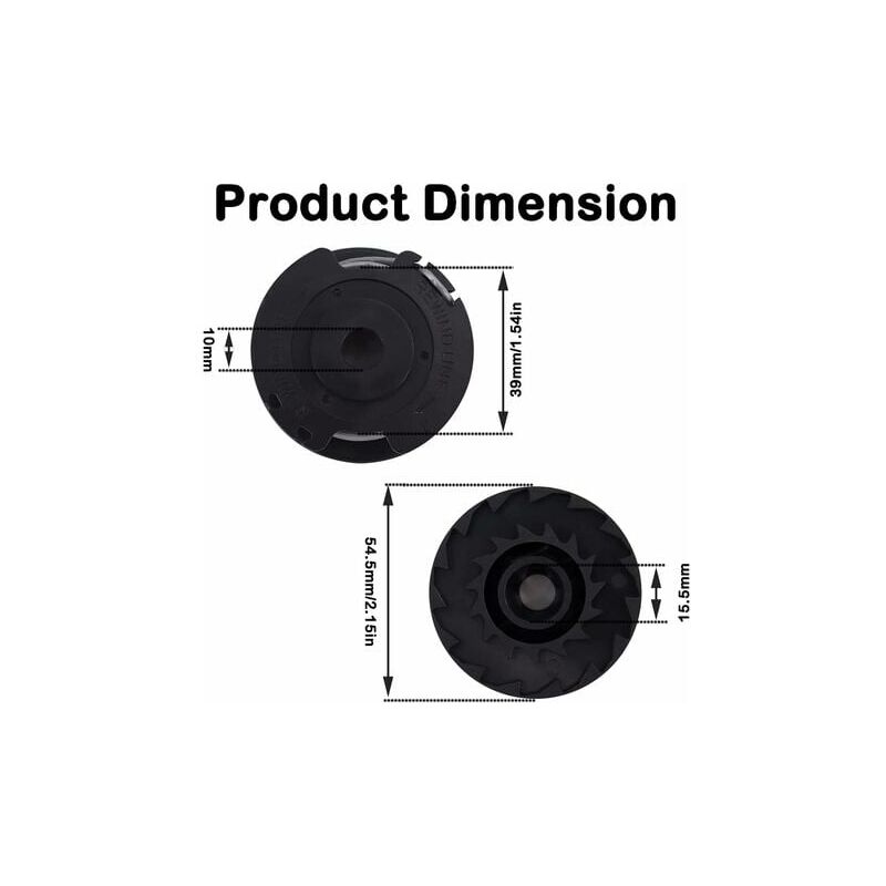 foto del prodotto bobina di ricambio per filo per tagliabordi bobina di filo per tosaerba 4m x 1,6mm, bobina di filo compatibile con art 23sl e art 26sl, 3 pezzi