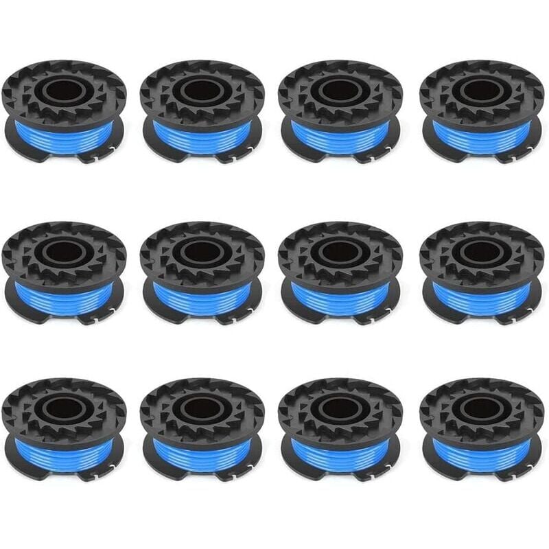 foto del prodotto bobina di ricambio poweka compatibile con i tosaerba serie 4 da 24 v g24lt25, g24lt, g24lt28 e g24lt30m con diametro di 1,65 mm. 8 m di filo per