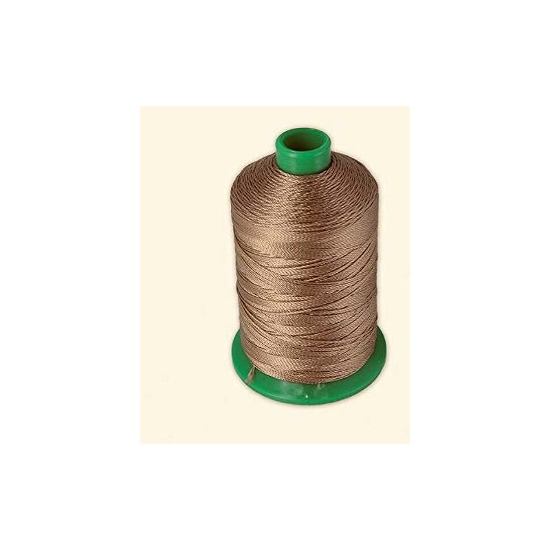 foto del prodotto bobina filato rocchetto filo per macchine da cucire, cono da 3000 mt, 100 poliestere colore nocciola 715 tendaggimania