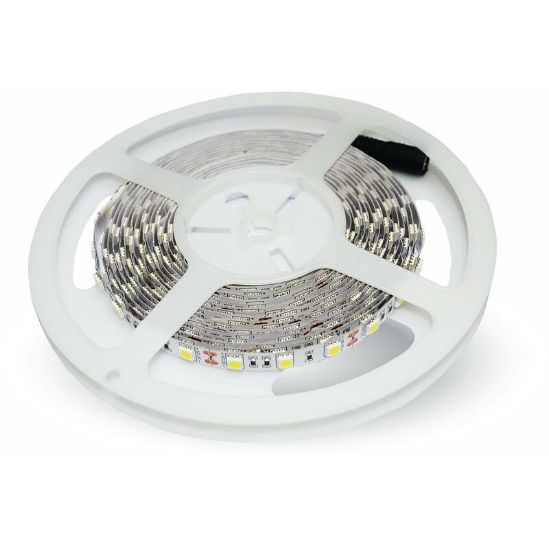 foto del prodotto bobina led 300 smd 5050 12v 11w m bianco freddo ip20 5 metri sku 212126