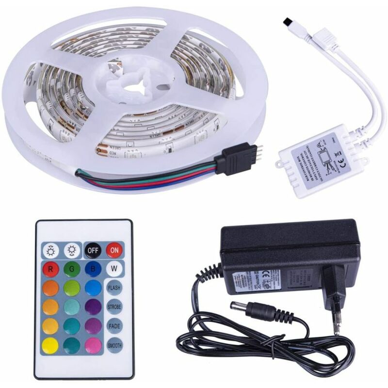 foto del prodotto bobina led rgb 5 metri pronta all uso 300 led