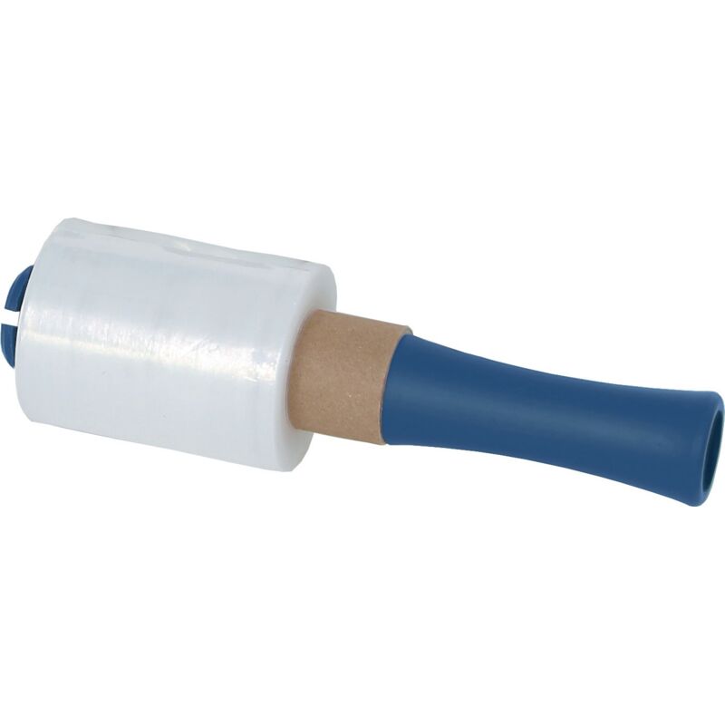 foto del prodotto bobina manuale blu adattata alla larghezza del film 100 mm transpak