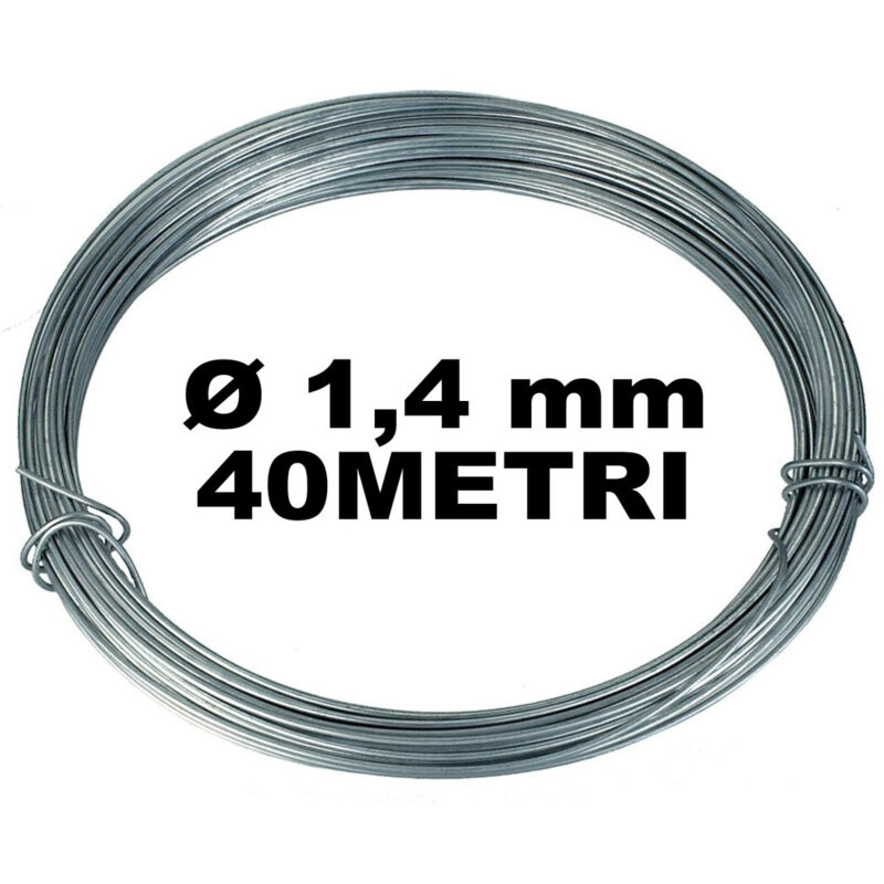 foto del prodotto bobina matassa filo ferro filato cromato diametro 1,4mm per 40 metri trade shop traesio