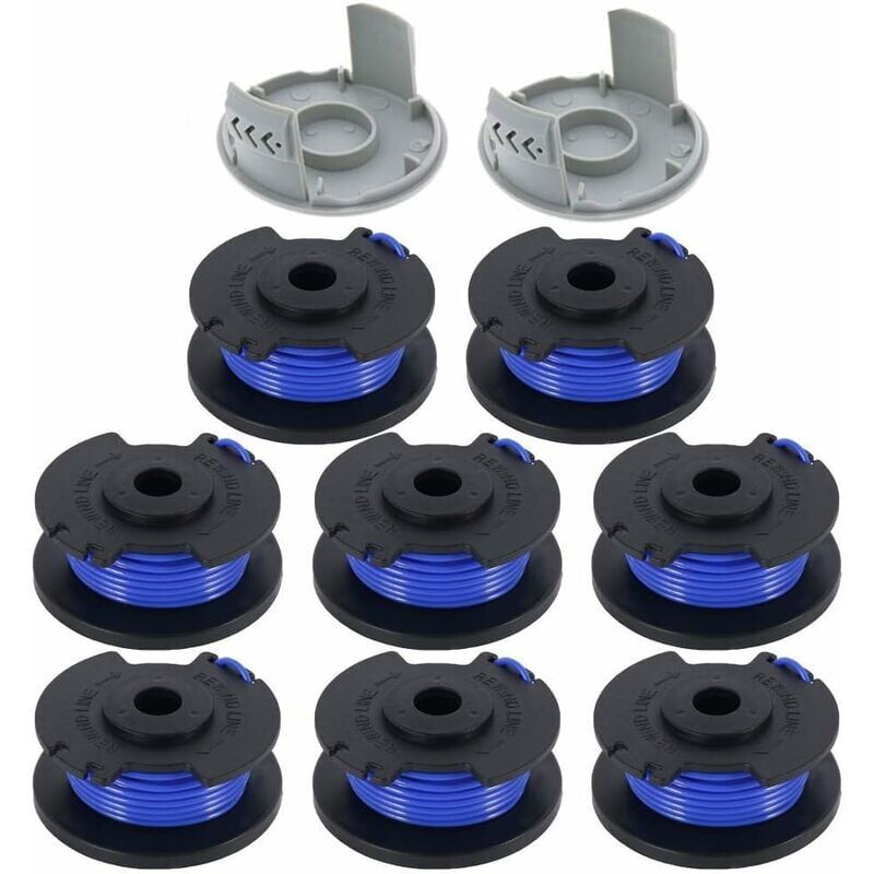 foto del prodotto bobine di filo di ricambio per decespugliatore compatibili ryobi one ac14rl3a sostituzione della bobina, testina di filo, filo di taglio e cavo di