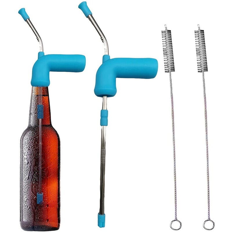 foto del prodotto boccaglio per birra, 2 pezzi boccaglio per birra, boccaglio per birra, imbuto per spillatore di birra, doppio boccaglio per birra, bong per birra,