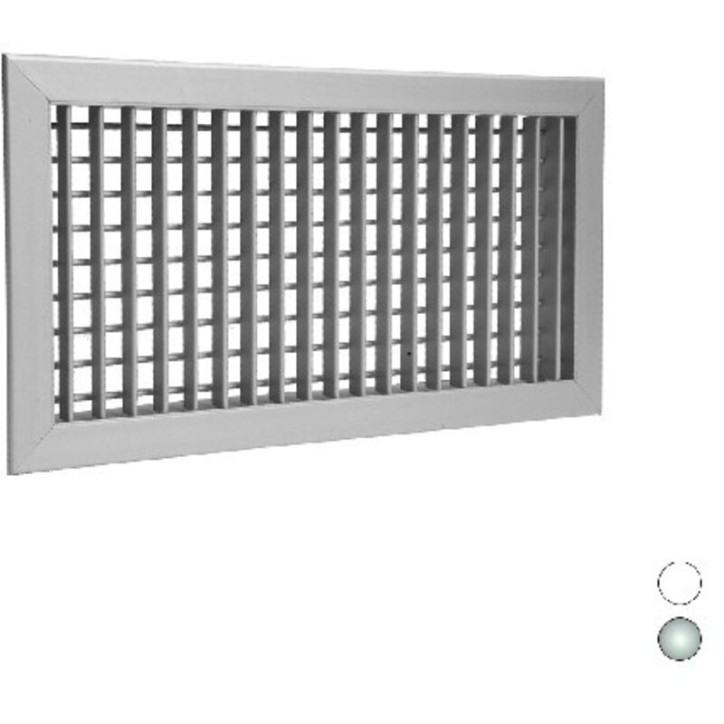 foto del prodotto bocchetta di mandata ad alette orientabili all. anodizzato mm 400 x 150