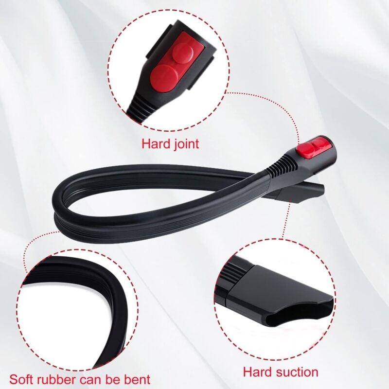 foto del prodotto bocchetta flessibile per fessure per aspirapolvere dyson v7 v8 v10 v11, attacco per angoli e fessure, accessori per la pulizia
