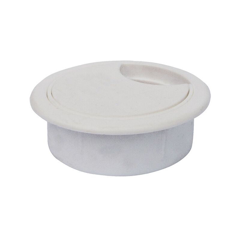 foto del prodotto bocchetta passacavi masidef diametro 60mm bianco 55602