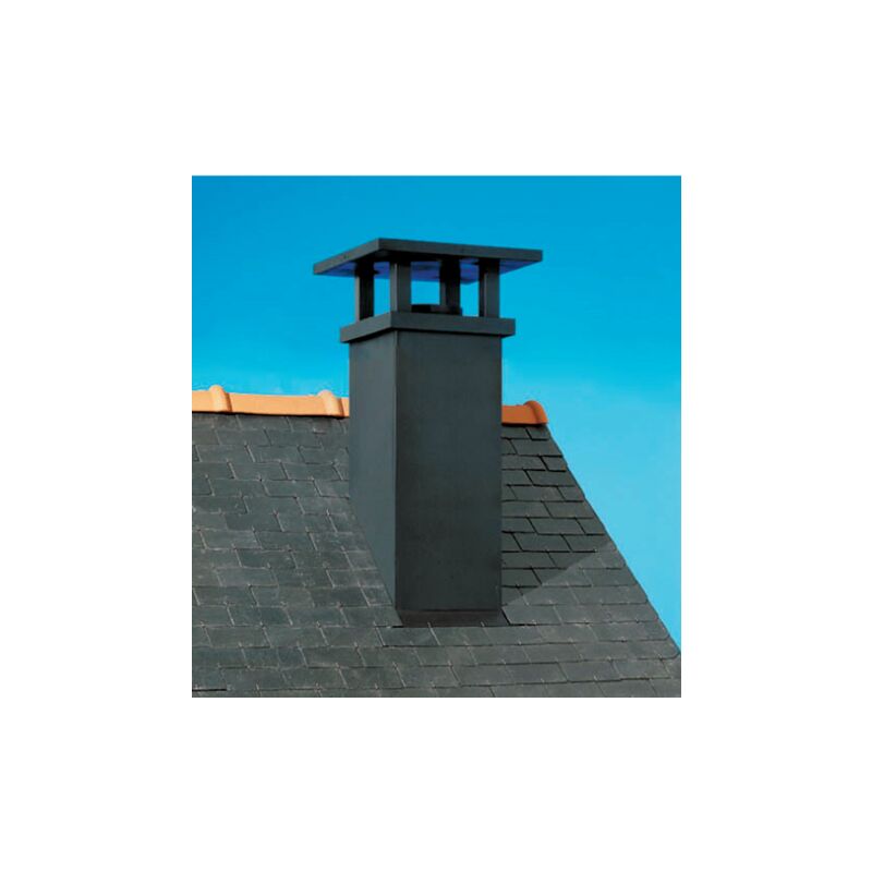 foto del prodotto bocchettone a tetto tradinov da 90 a 103 230 clas liscio nero poujoulat tcp 100 230s tcp100 230snoir lis