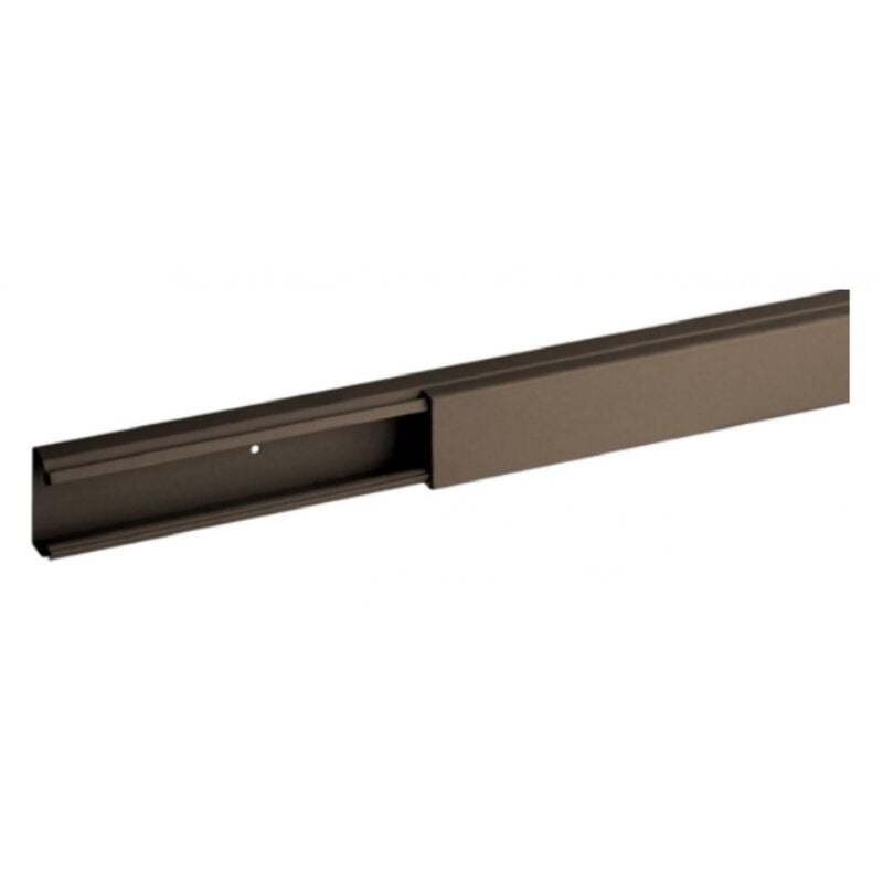 foto del prodotto bocchiotti tmc 15 1x17 b minicanale monoscomparto con coperchio standard marrone 1 metro b00691