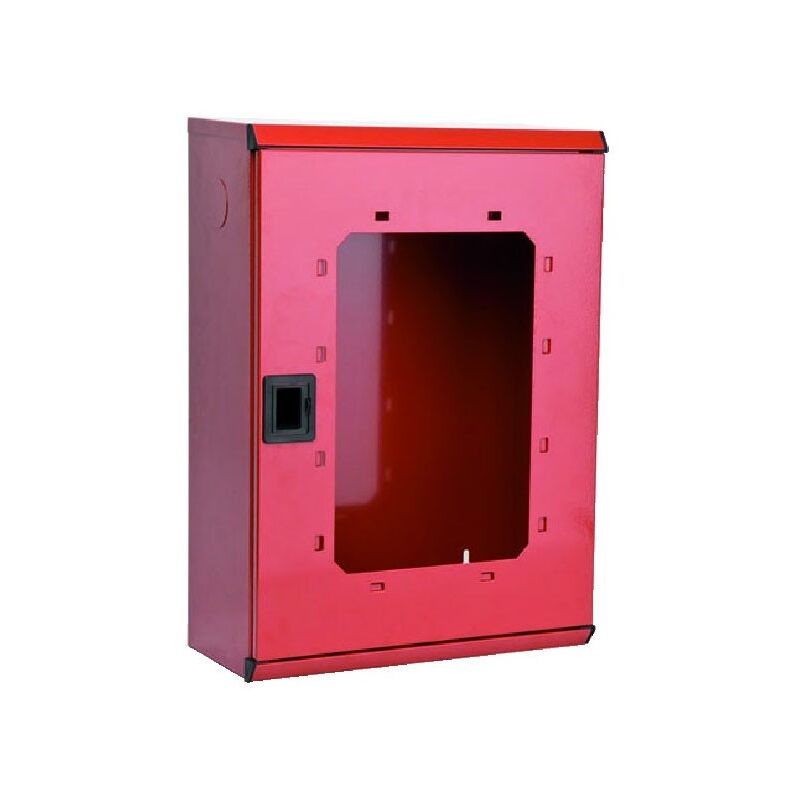 foto del prodotto bocciolone cassetta da esterno interno a parete linea electa in acciaio al carbonio verniciato in poliestere rosso ral 3000. dim. mm h 550 x 390