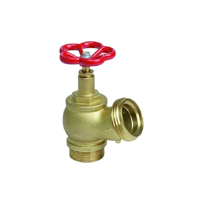 foto del prodotto bocciolone rubinetto idrante presa a muro pn 16 dn 45x1.1 2 uscita maschio filettata uni in ottone en 1982, uscita maschio uni 810, attacco maschio