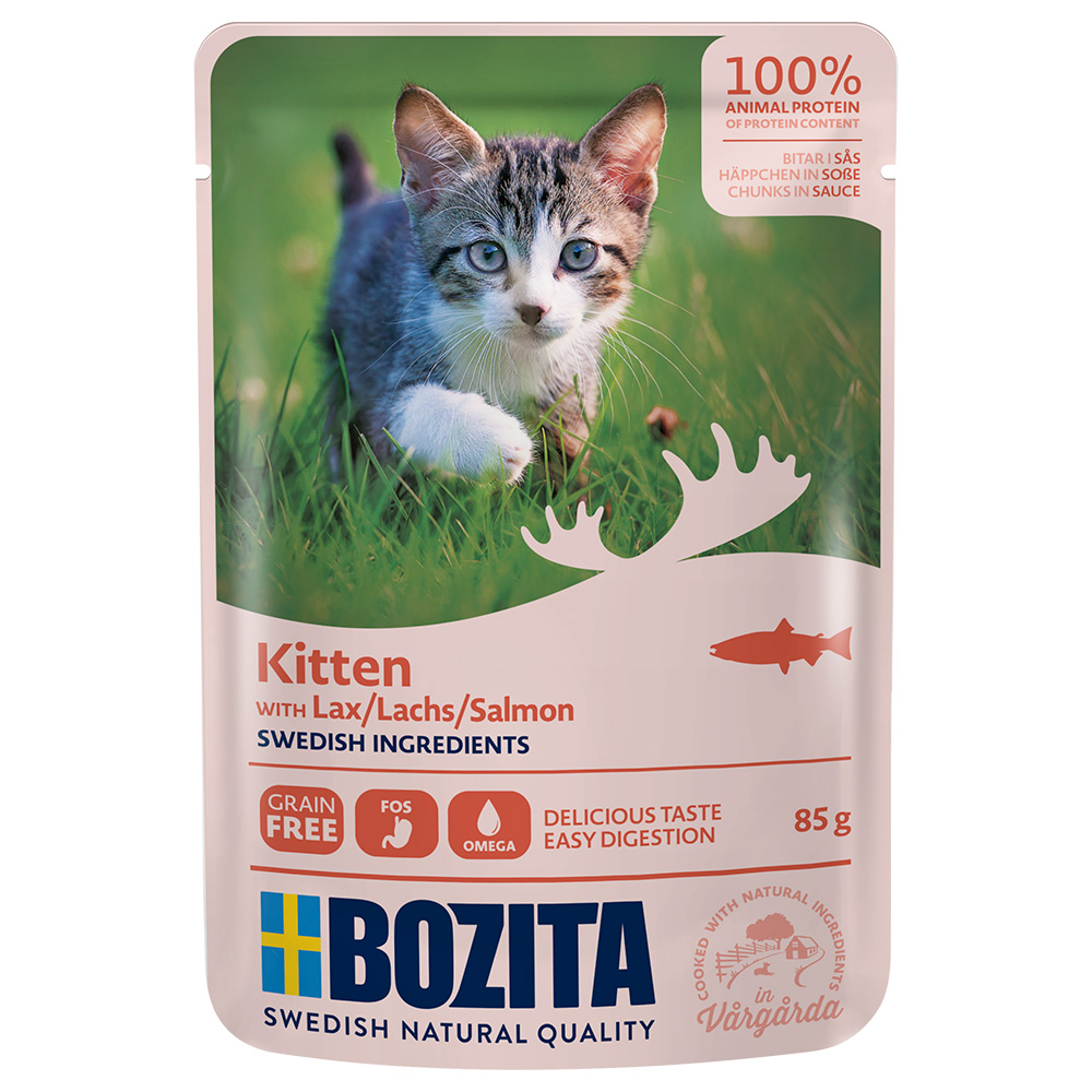 foto del prodotto bocconcini in salsa bozita kitten 12 x 85 g - salmone