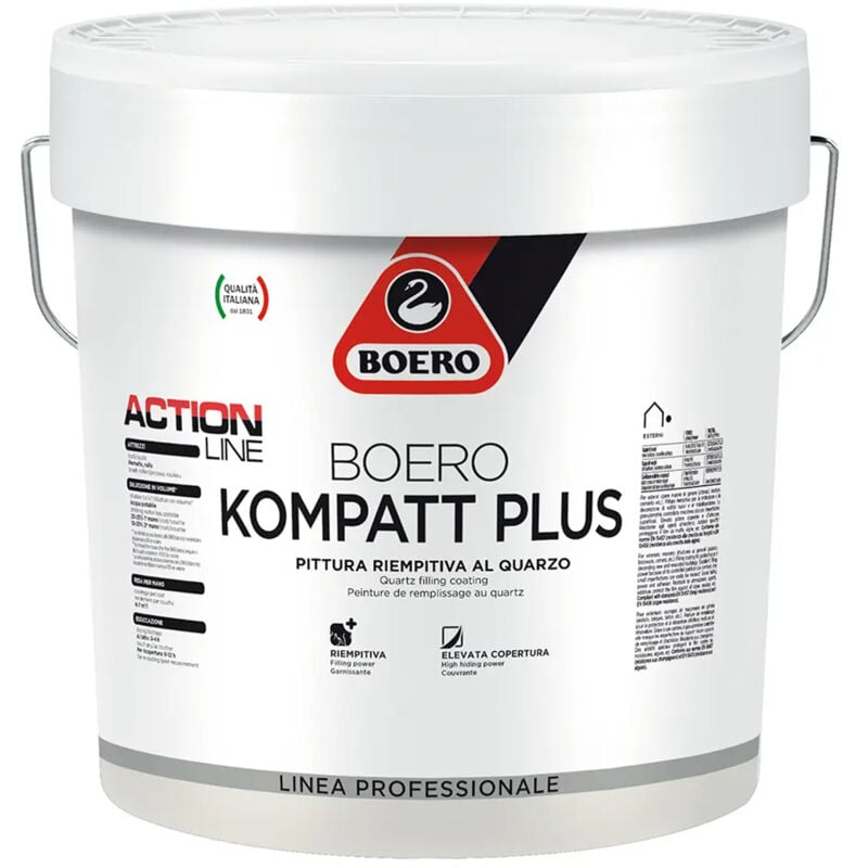foto del prodotto boero kompatt plus bianco pittura riempitiva al quarzo 5lt