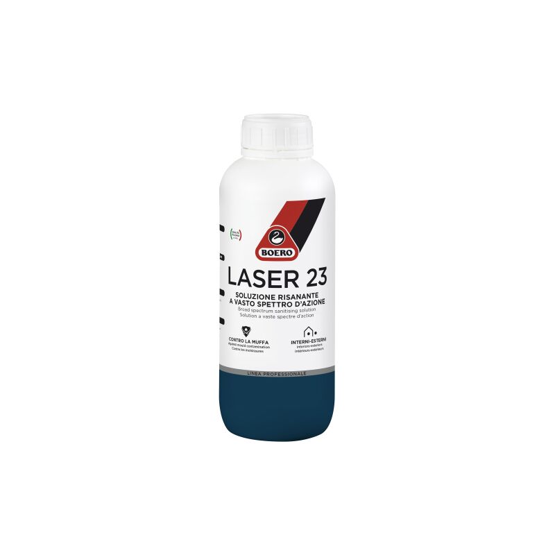 foto del prodotto boero laser 23 soluzione risanante antimuffa alghe interno esterno 1 lt