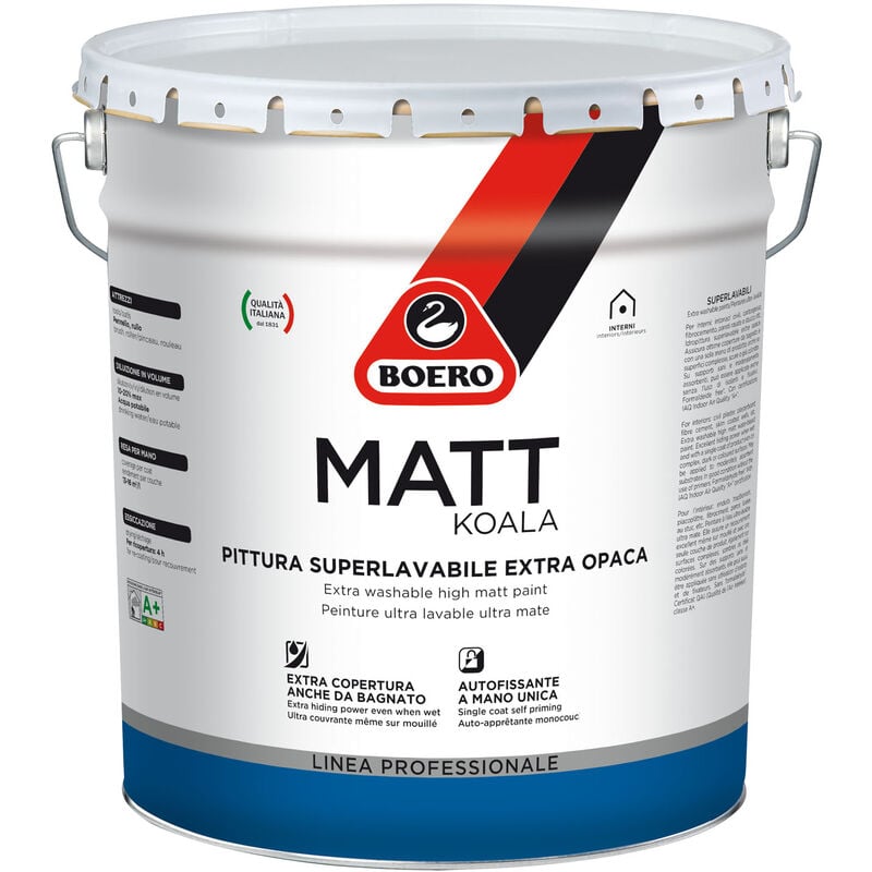 foto del prodotto boero matt koala pittura superlavabile extra opaca 14lt