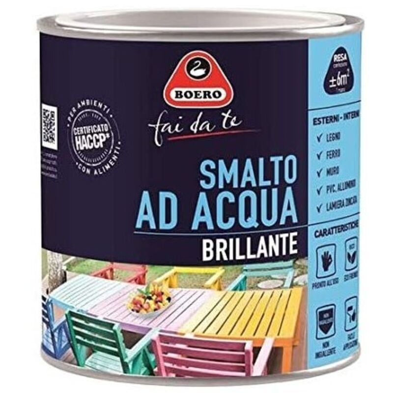 foto del prodotto boero smalto ad acqua brillante oriente rosso ml 500