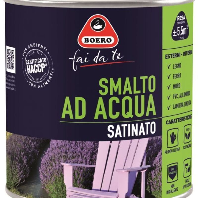 foto del prodotto boero smalto satinato ad acqua turchese 0,500lt