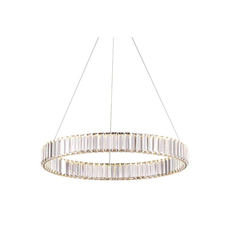 foto del prodotto bohemia brass 40 al lampadario a led in cristallo ad anello 40 cm in ottone