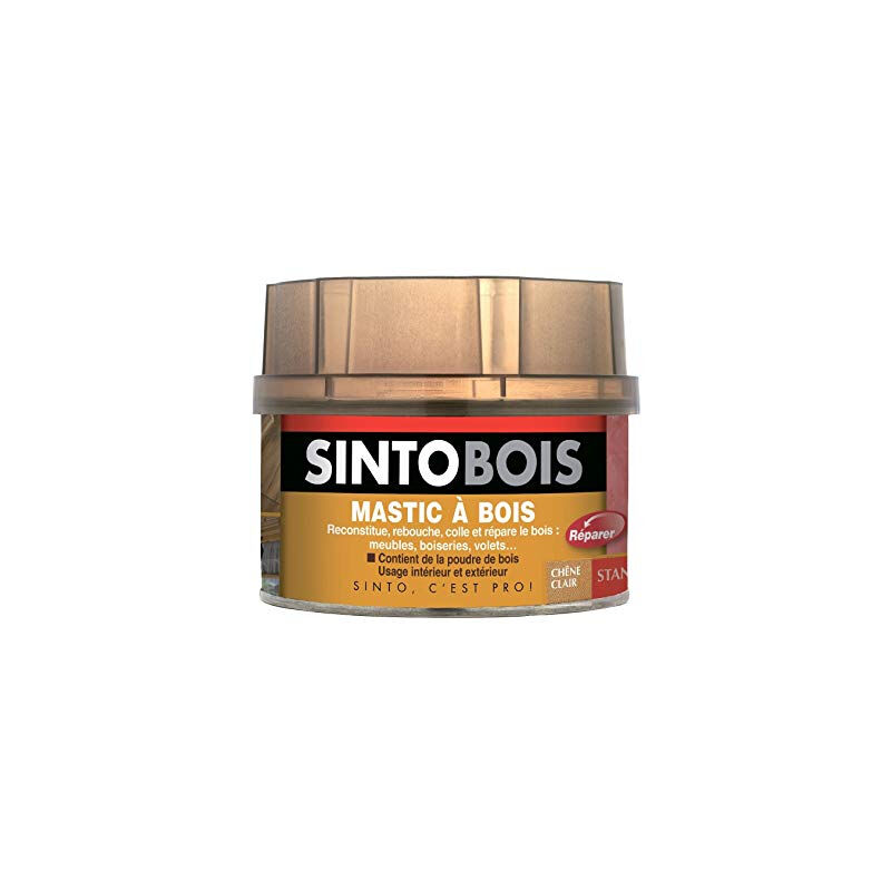 foto del prodotto bois stucco indurente in tubo rovere chiaro barattolo da 1 l 23752 sinto