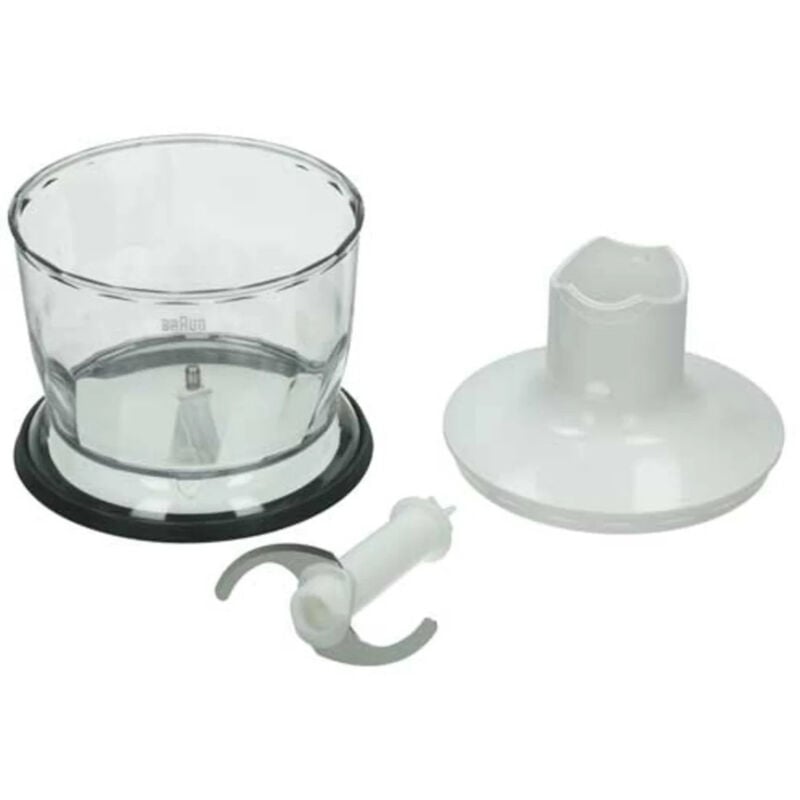 foto del prodotto bol bianco con coperchio del frullatore manuale braun compatibile ax22110062