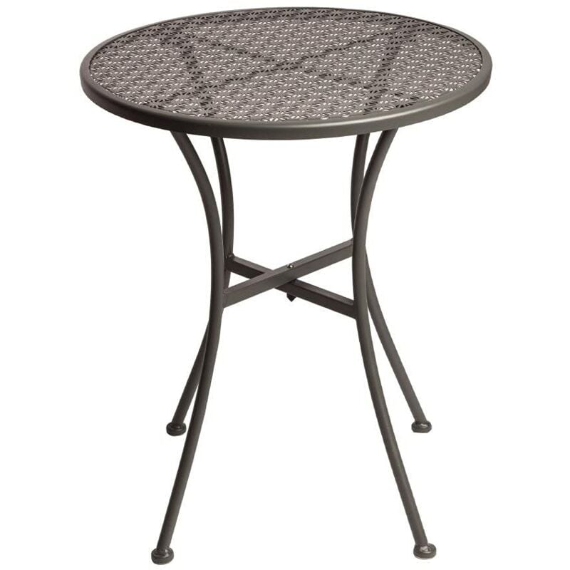 foto del prodotto bolero gg703 bistro tavolo rotondo in acciaio, motivo, colore: grigio