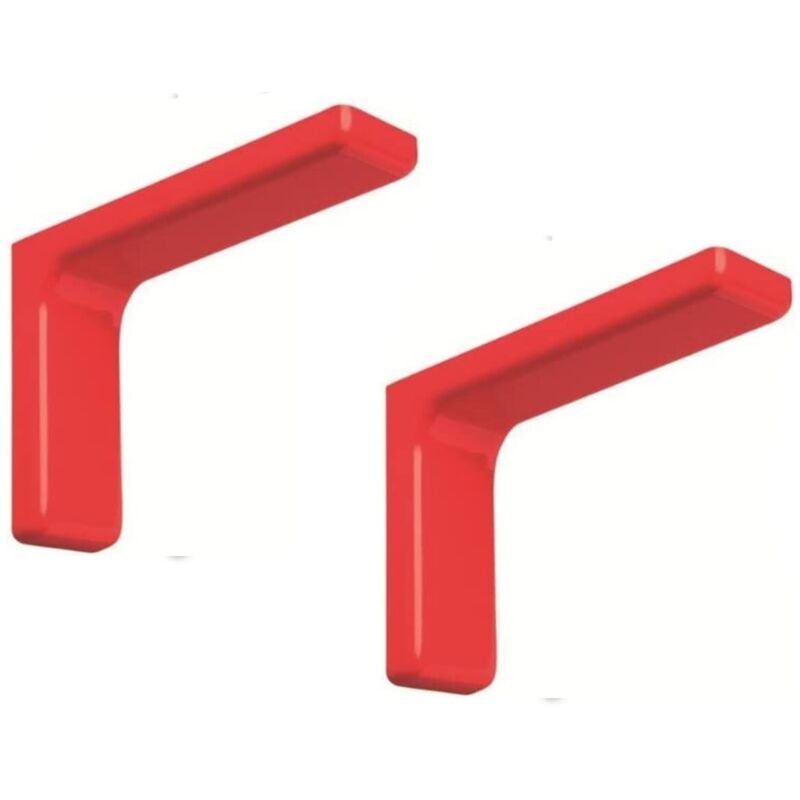 foto del prodotto bolis italia - coppia di regimensolelinea leonardo in plastica resistente 18cm - tenuta massima 20kg - colore rosso ciliegia