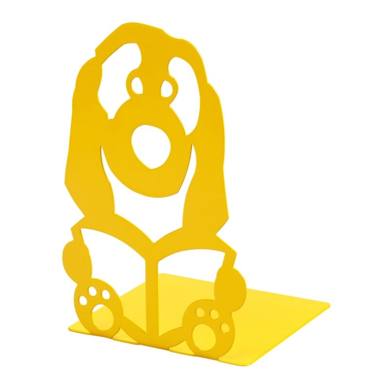 foto del prodotto bolis italia fermalibro in acciaio bau bau giallo.