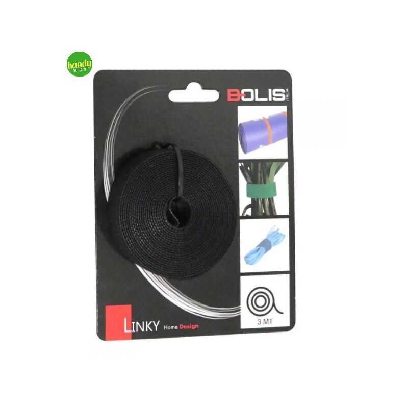foto del prodotto bolis italia nastro a strappo linky 300cm nero