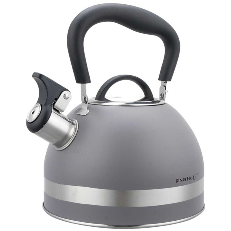 foto del prodotto bollitore 1,8l con fischio kinghoff kh 1851 grigio
