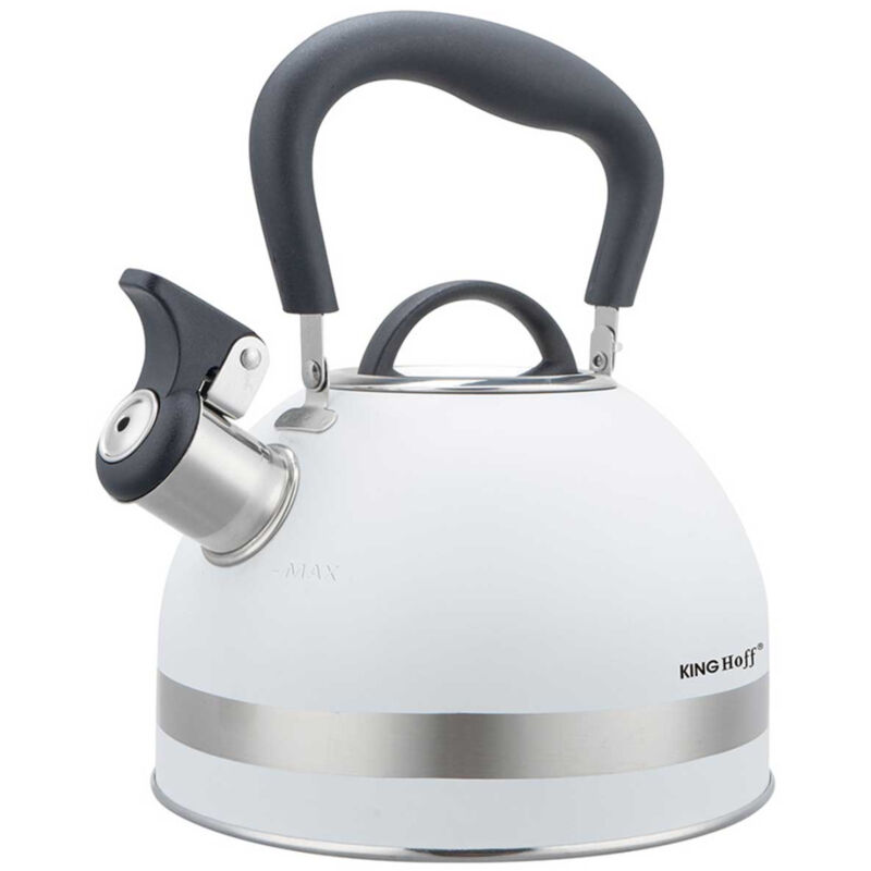 foto del prodotto bollitore 1,8l con fischio kinghoff kh 1852 bianco