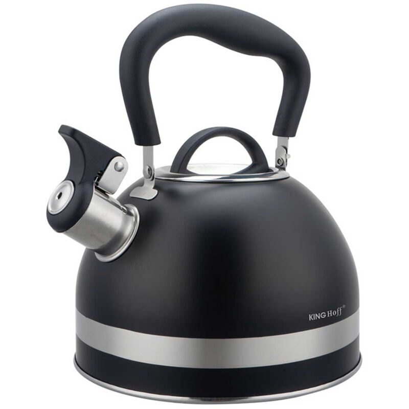 foto del prodotto bollitore 1,8l con fischio kinghoff kh 1858 nero