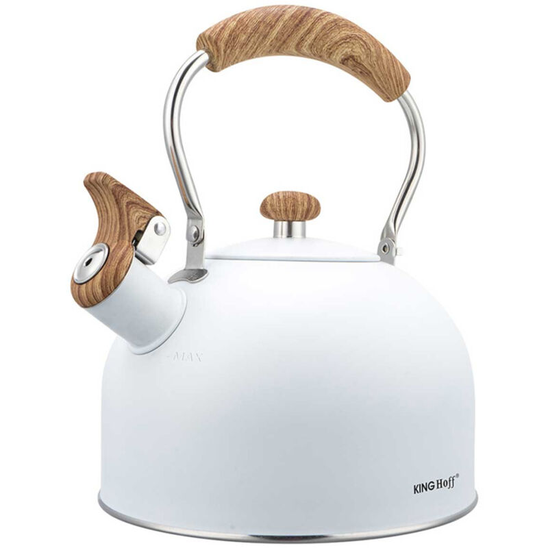 foto del prodotto bollitore 2,5l con fischio kinghoff kh 1860 bianco