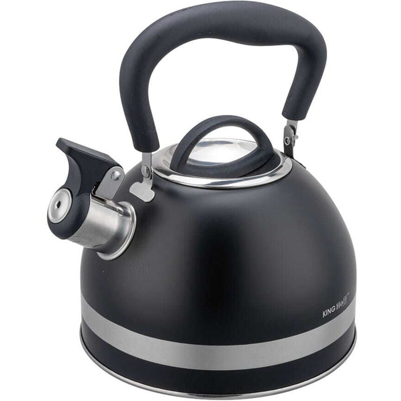 foto del prodotto bollitore a gas in acciaio 1,8l piccolo a induzione nero kinghoff kh-1858