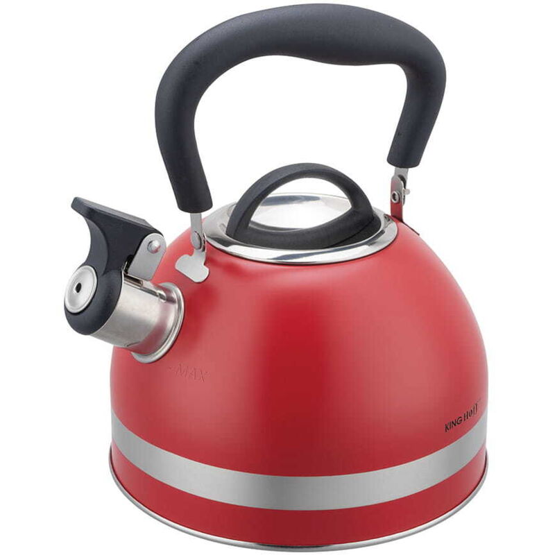 foto del prodotto bollitore a gas in acciaio 1,8l piccolo a induzione rosso kinghoff kh-1853