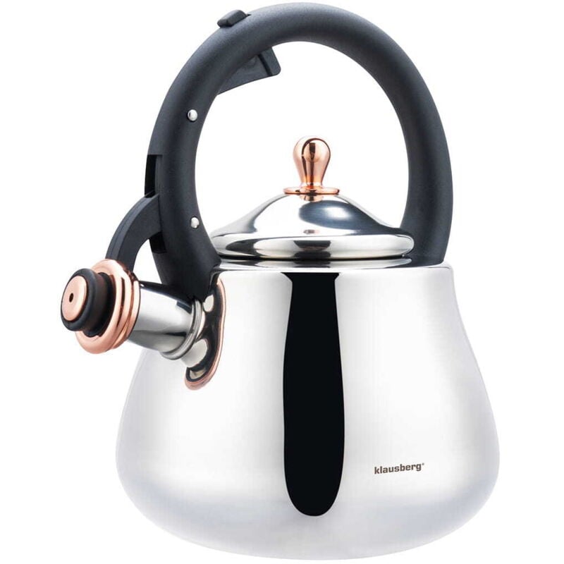 foto del prodotto bollitore a gas in acciaio 2,8l induzione tradizionale argento lucido klausberg kb-7776