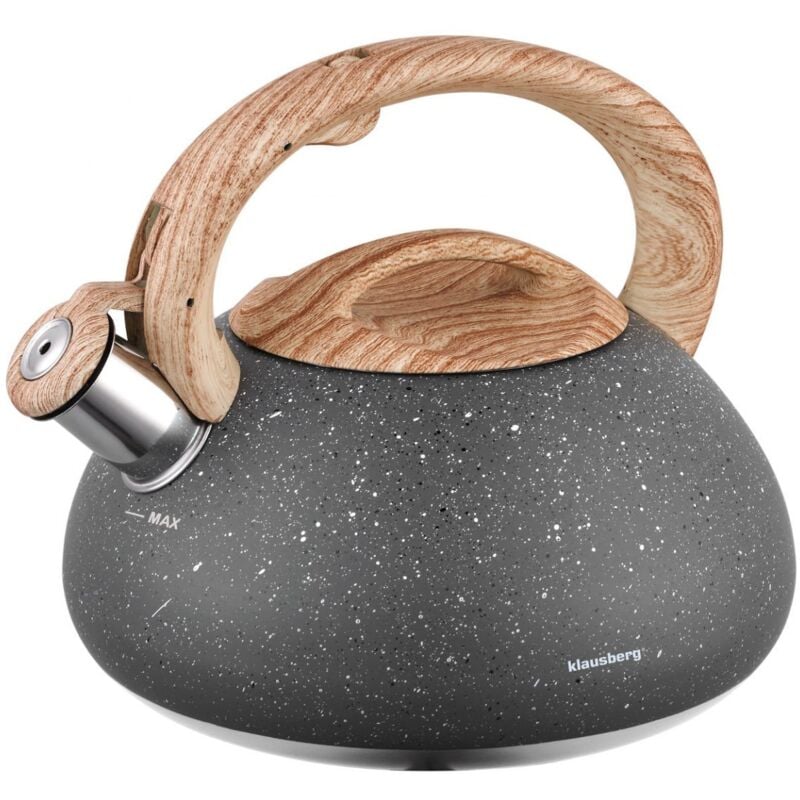 foto del prodotto bollitore con fischio 2,7l klausberg kb 7250 granito legno
